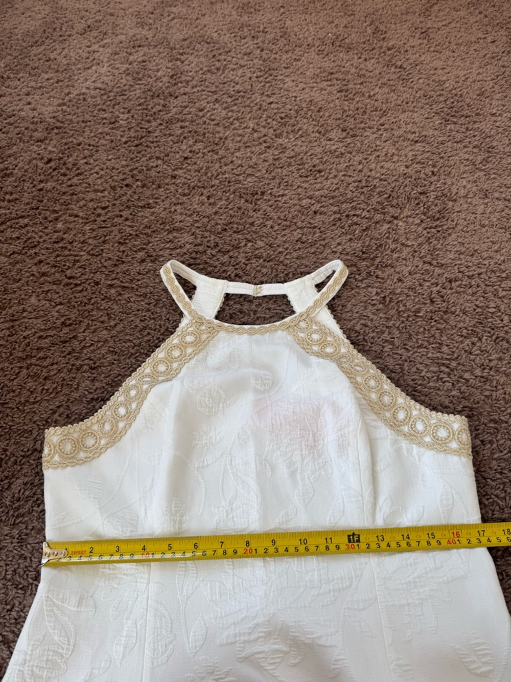 Lilly Pulitzer White Gold Caliente Jacquard Pearl Stretch Sheath Dress 12 $198 - Picture 13 of 14